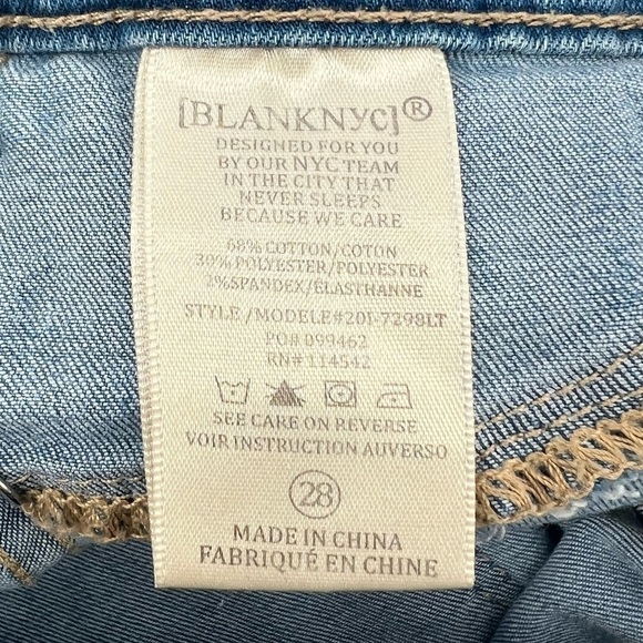 BlankNYC Spray On Distressed Release Hem Skinny Jeans Size 28 Women’s - Picture 4 of 5